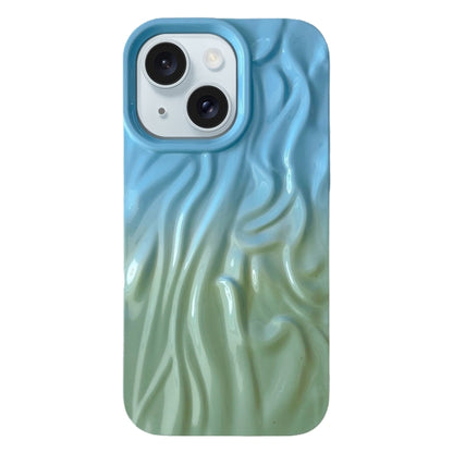 Wrinkle Gradient Oily Feel TPU Phone Case, For iPhone 16 Plus, For iPhone 16, For iPhone 15 Pro M...