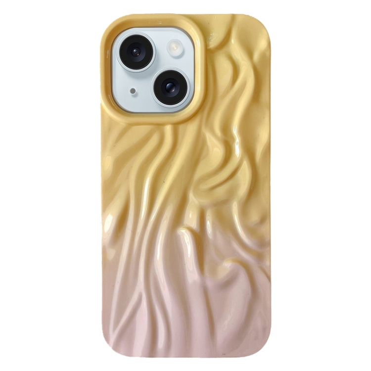Wrinkle Gradient Oily Feel TPU Phone Case, For iPhone 16 Plus, For iPhone 16, For iPhone 15 Pro M...