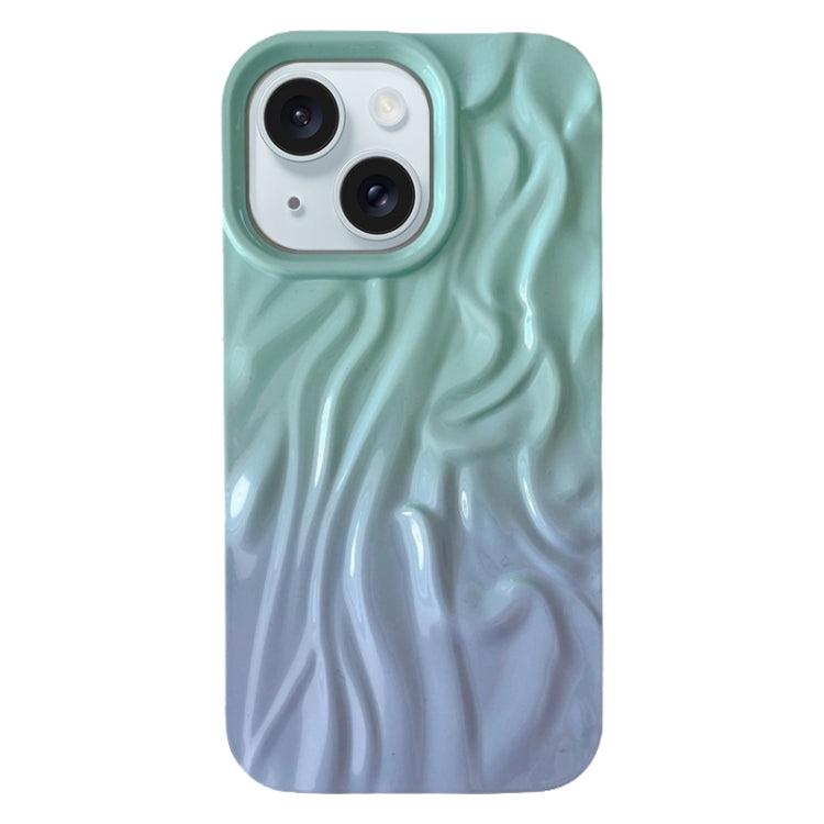 Wrinkle Gradient Oily Feel TPU Phone Case, For iPhone 16 Plus, For iPhone 16, For iPhone 15 Pro M...