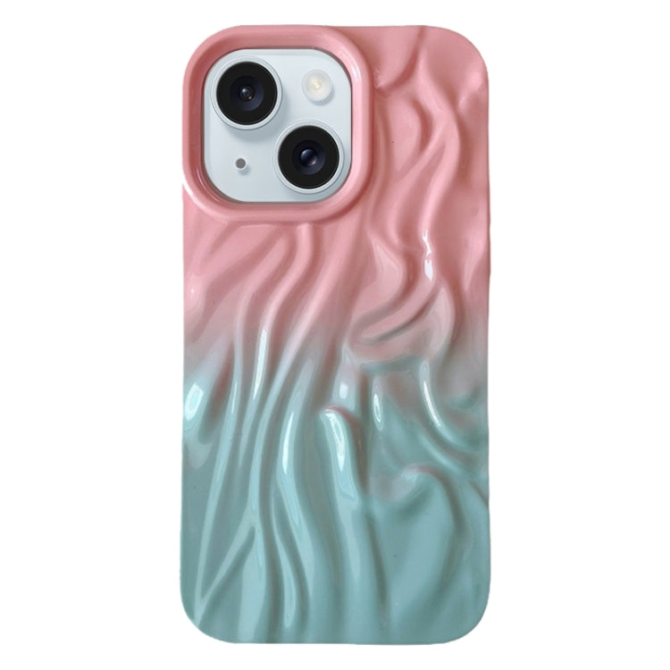 Wrinkle Gradient Oily Feel TPU Phone Case, For iPhone 16 Plus, For iPhone 16, For iPhone 15 Pro M...