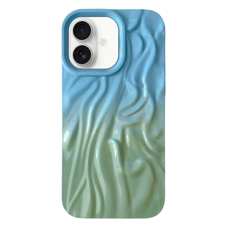 Wrinkle Gradient Oily Feel TPU Phone Case, For iPhone 16 Plus, For iPhone 16, For iPhone 15 Pro M...