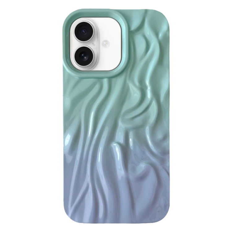 Wrinkle Gradient Oily Feel TPU Phone Case, For iPhone 16 Plus, For iPhone 16, For iPhone 15 Pro M...