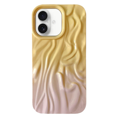 Wrinkle Gradient Oily Feel TPU Phone Case, For iPhone 16 Plus, For iPhone 16, For iPhone 15 Pro M...