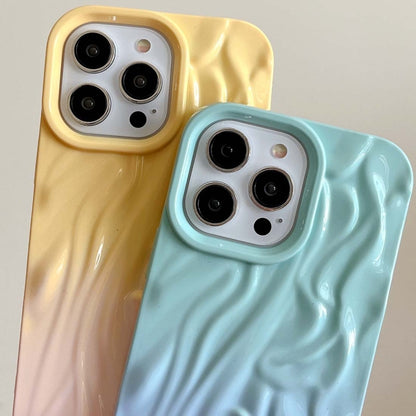 Wrinkle Gradient Oily Feel TPU Phone Case, For iPhone 16 Plus, For iPhone 16, For iPhone 15 Pro M...