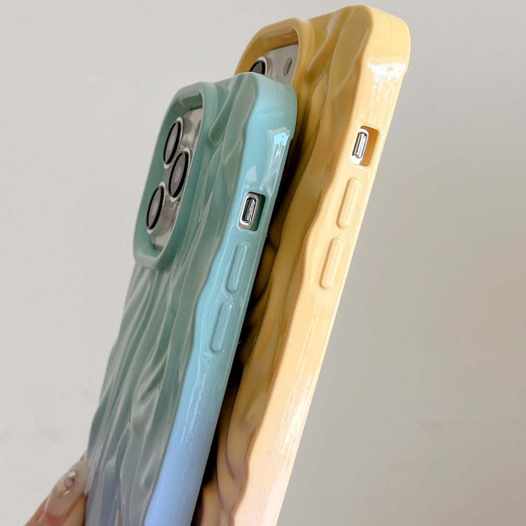 Wrinkle Gradient Oily Feel TPU Phone Case, For iPhone 16 Plus, For iPhone 16, For iPhone 15 Pro M...