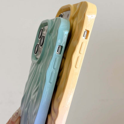 Wrinkle Gradient Oily Feel TPU Phone Case, For iPhone 16 Plus, For iPhone 16, For iPhone 15 Pro M...