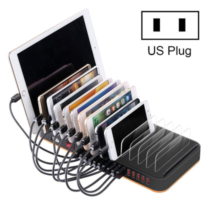 WLX-815P 180W 15 Ports USB Fast Charging Dock Smart Charger with Holder, 180W US Plug, 180W EU Pl...