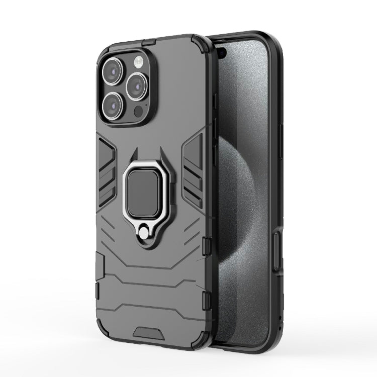 Shockproof PC + TPU Holder Phone Case, For iPhone 16 Pro Max, For iPhone 16 Pro, For iPhone 16 Pl...
