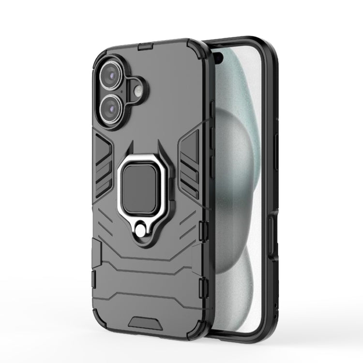 Shockproof PC + TPU Holder Phone Case, For iPhone 16 Pro Max, For iPhone 16 Pro, For iPhone 16 Pl...