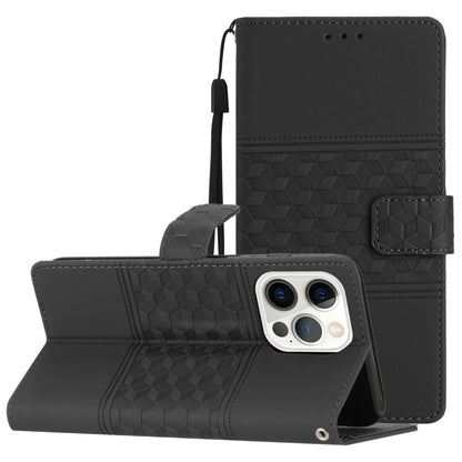 Diamond Embossed Skin Feel Leather Phone Case