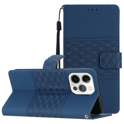 Diamond Embossed Skin Feel Leather Phone Case