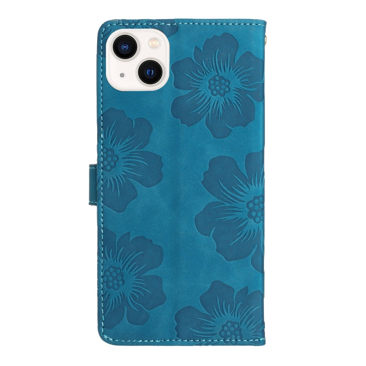 Flower Embossing Pattern Leather Phone Case