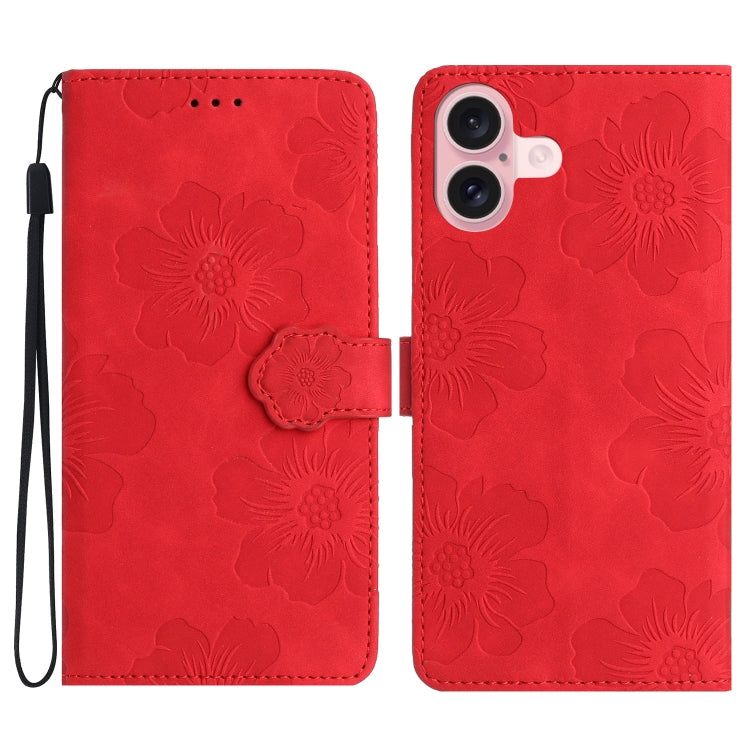 Flower Embossing Pattern Leather Phone Case