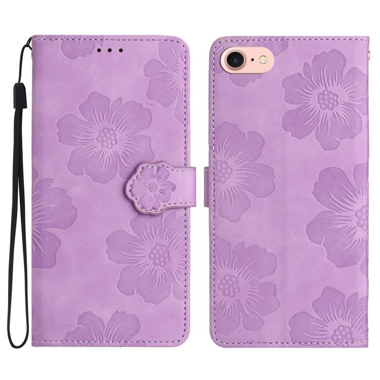 Flower Embossing Pattern Leather Phone Case