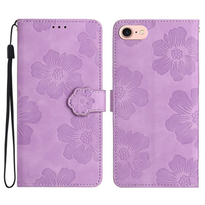 Flower Embossing Pattern Leather Phone Case