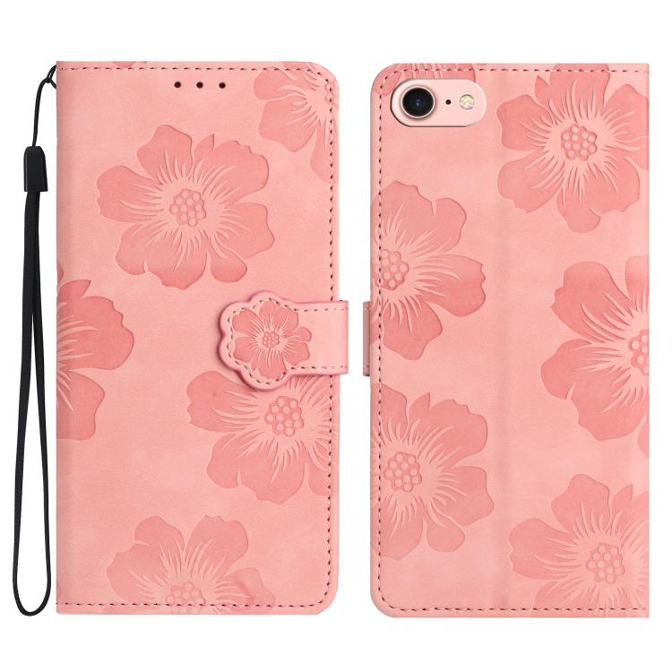 Flower Embossing Pattern Leather Phone Case