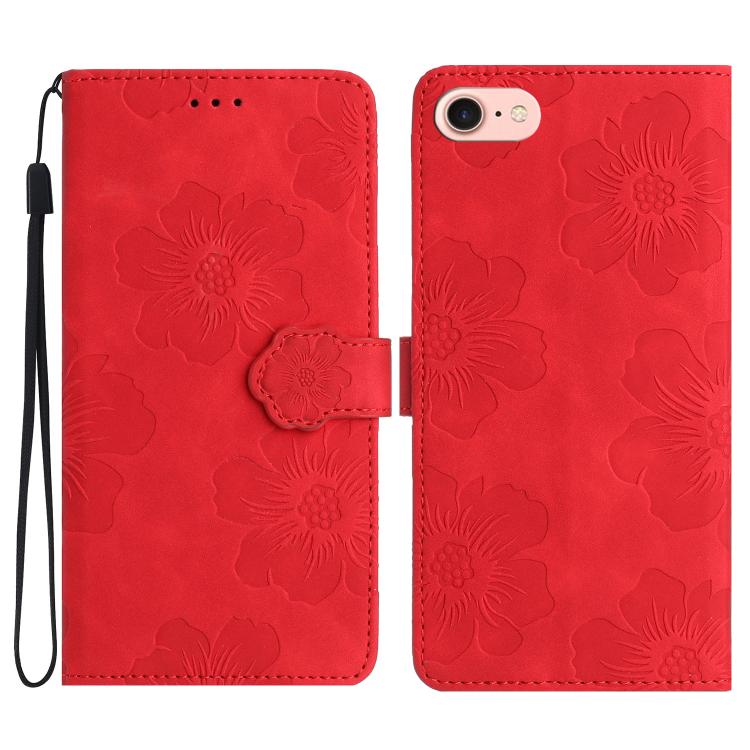 Flower Embossing Pattern Leather Phone Case