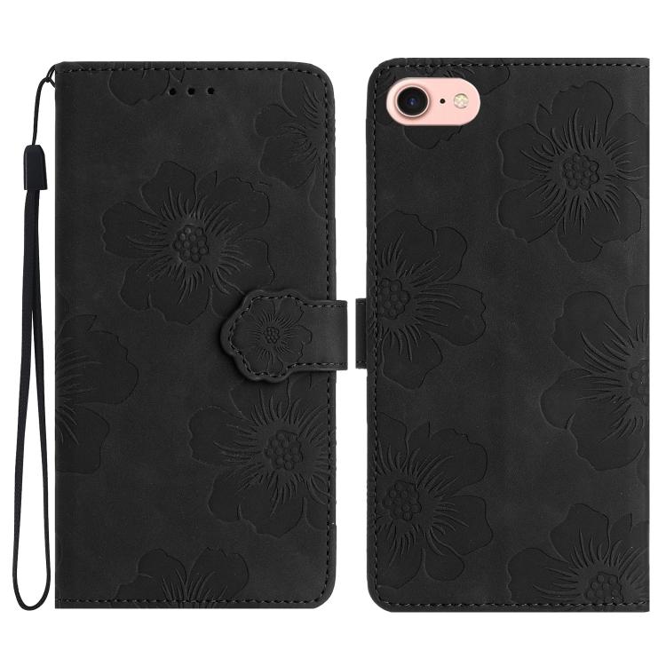 Flower Embossing Pattern Leather Phone Case