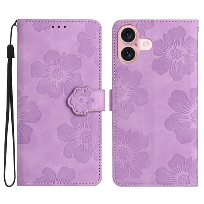 Flower Embossing Pattern Leather Phone Case