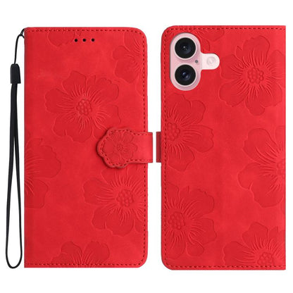 Flower Embossing Pattern Leather Phone Case