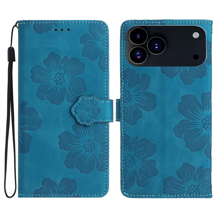 Flower Embossing Pattern Leather Phone Case