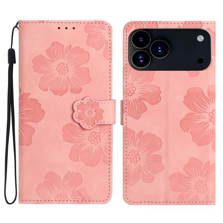 Flower Embossing Pattern Leather Phone Case