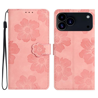 Flower Embossing Pattern Leather Phone Case