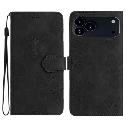 Flower Embossing Pattern Leather Phone Case