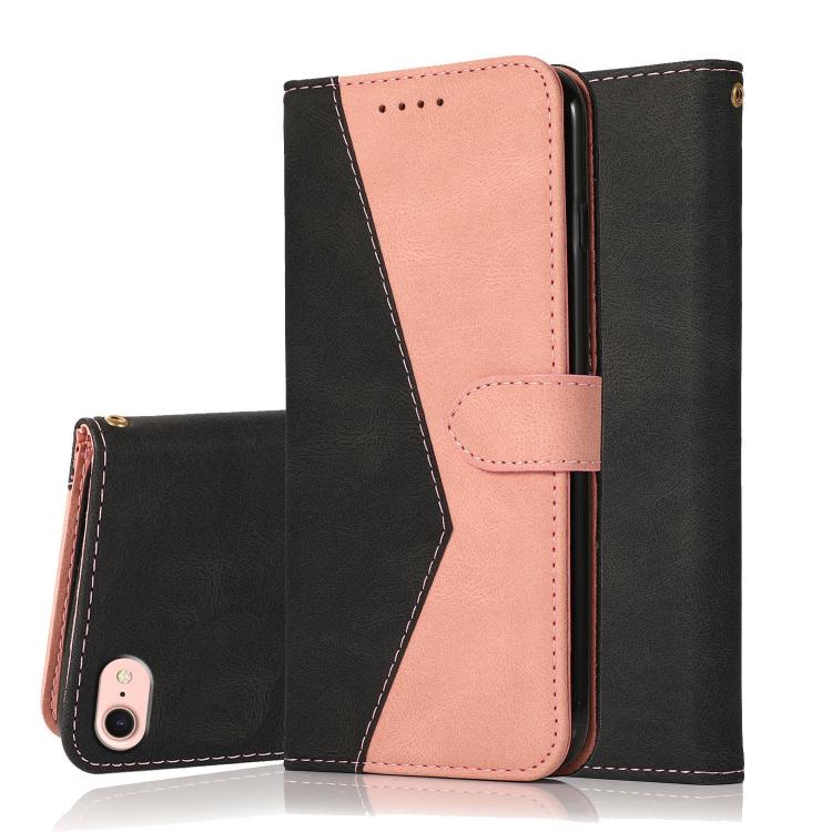 Dual-color Stitching Leather Phone Case