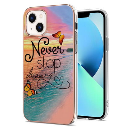 Electroplating Pattern IMD TPU Shockproof Case, For iPhone 16 Pro Max, For iPhone 16 Pro���������...