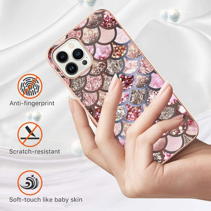 Electroplating Pattern IMD TPU Shockproof Case, For iPhone 16 Pro Max, For iPhone 16 Pro���������...