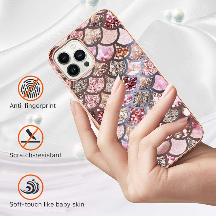 Electroplating Pattern IMD TPU Shockproof Case, For iPhone 16 Pro Max, For iPhone 16 Pro���������...