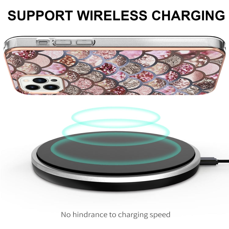 Electroplating Pattern IMD TPU Shockproof Case, For iPhone 16 Pro Max, For iPhone 16 Pro���������...