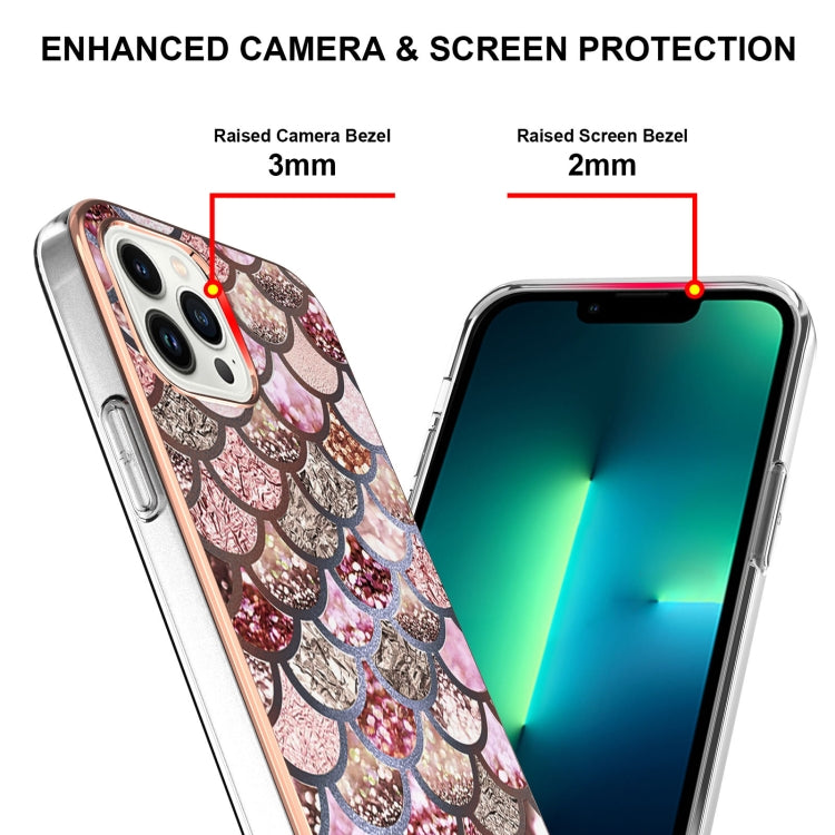 Electroplating Pattern IMD TPU Shockproof Case, For iPhone 16 Pro Max, For iPhone 16 Pro���������...