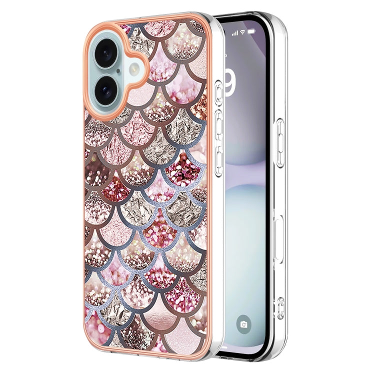 Electroplating Pattern IMD TPU Shockproof Case, For iPhone 16 Pro Max, For iPhone 16 Pro���������...