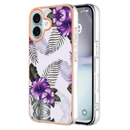 Electroplating Pattern IMD TPU Shockproof Case, For iPhone 16 Pro Max, For iPhone 16 Pro���������...
