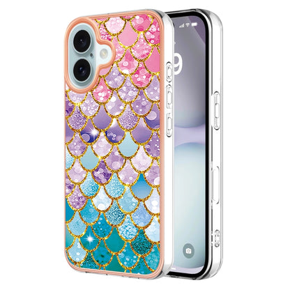 Electroplating Pattern IMD TPU Shockproof Case, For iPhone 16 Pro Max, For iPhone 16 Pro���������...