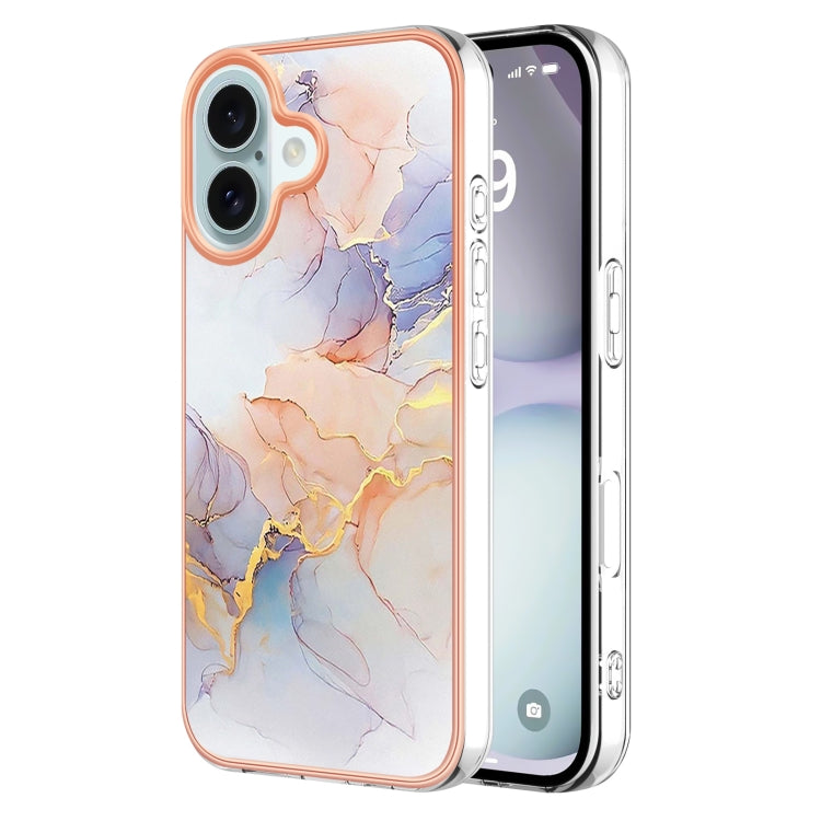 Electroplating Pattern IMD TPU Shockproof Case, For iPhone 16 Pro Max, For iPhone 16 Pro���������...