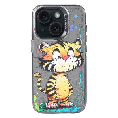 Animal Pattern Oil Painting Series PC + TPU Phone Case, For iPhone 15 Plus, For iPhone 15��������...
