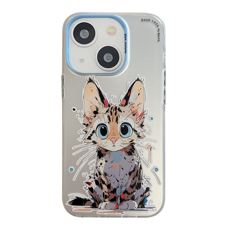 Animal Pattern Oil Painting Series PC + TPU Phone Case, For iPhone 15 Plus, For iPhone 15��������...
