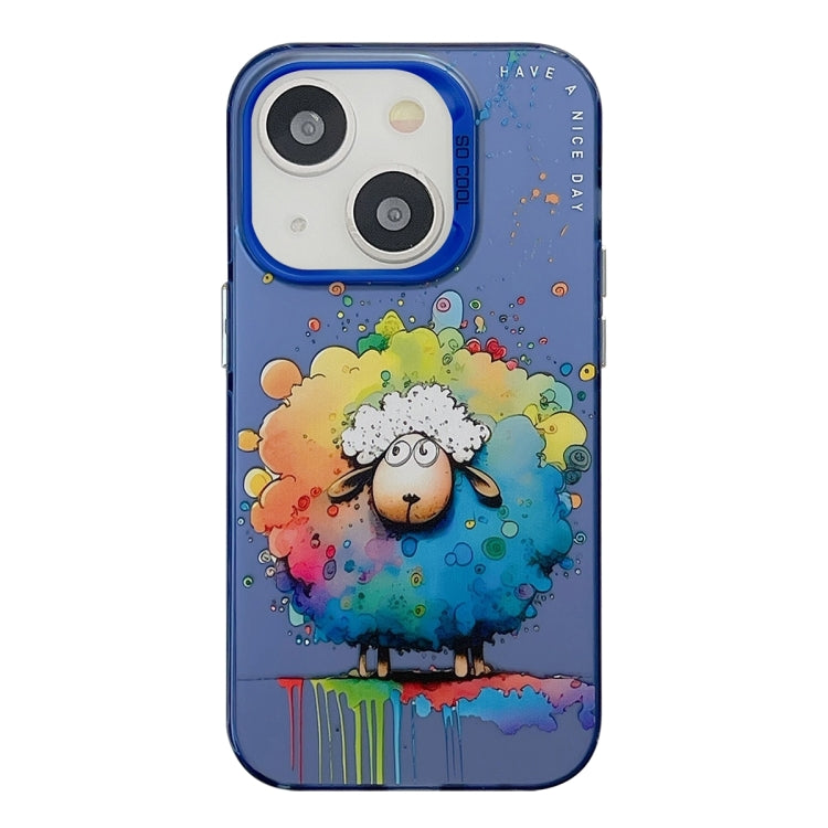 Animal Pattern Oil Painting Series PC + TPU Phone Case, For iPhone 15 Plus, For iPhone 15��������...