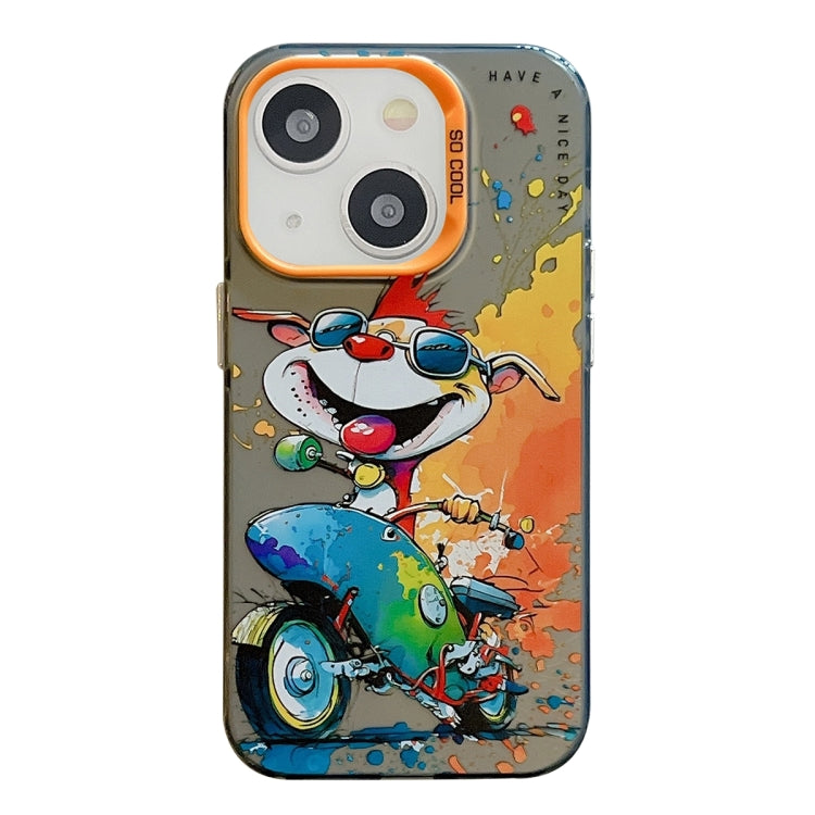 Animal Pattern Oil Painting Series PC + TPU Phone Case, For iPhone 15 Plus, For iPhone 15��������...