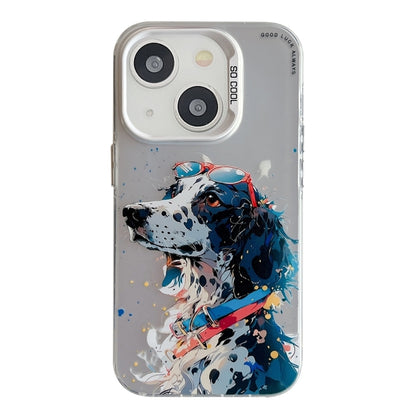 Animal Pattern Oil Painting Series PC + TPU Phone Case, For iPhone 15 Plus, For iPhone 15��������...