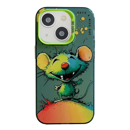 Animal Pattern Oil Painting Series PC + TPU Phone Case, For iPhone 15 Plus, For iPhone 15��������...