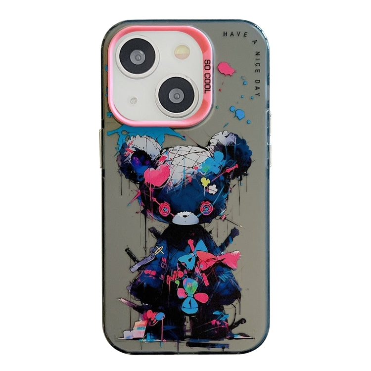 Animal Pattern Oil Painting Series PC + TPU Phone Case, For iPhone 15 Plus, For iPhone 15��������...