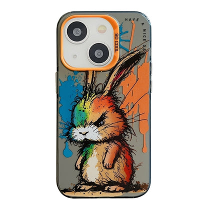 Animal Pattern Oil Painting Series PC + TPU Phone Case, For iPhone 15 Plus, For iPhone 15��������...