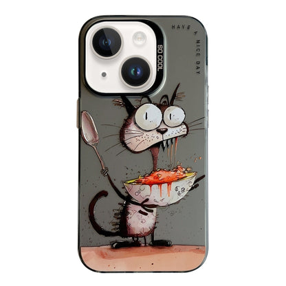Animal Pattern Oil Painting Series PC + TPU Phone Case, For iPhone 15 Plus, For iPhone 15��������...