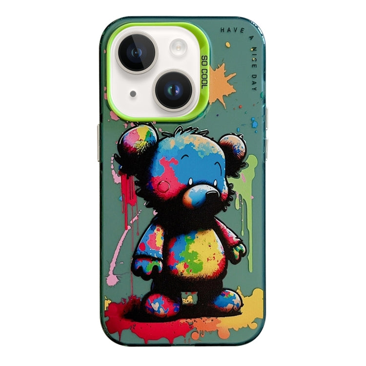 Animal Pattern Oil Painting Series PC + TPU Phone Case, For iPhone 15 Plus, For iPhone 15��������...