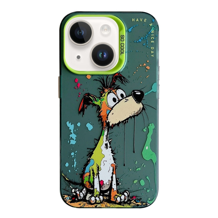 Animal Pattern Oil Painting Series PC + TPU Phone Case, For iPhone 15 Plus, For iPhone 15��������...