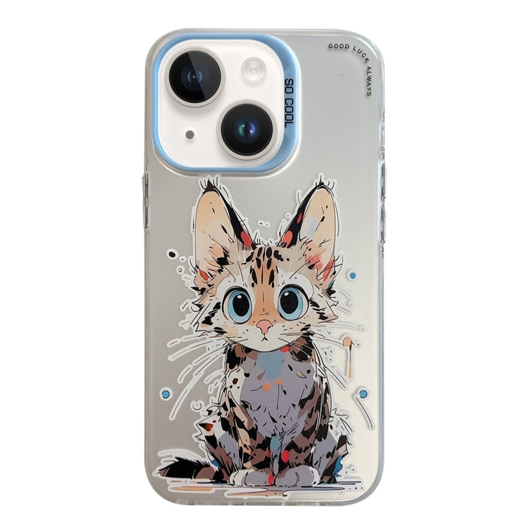 Animal Pattern Oil Painting Series PC + TPU Phone Case, For iPhone 15 Plus, For iPhone 15��������...
